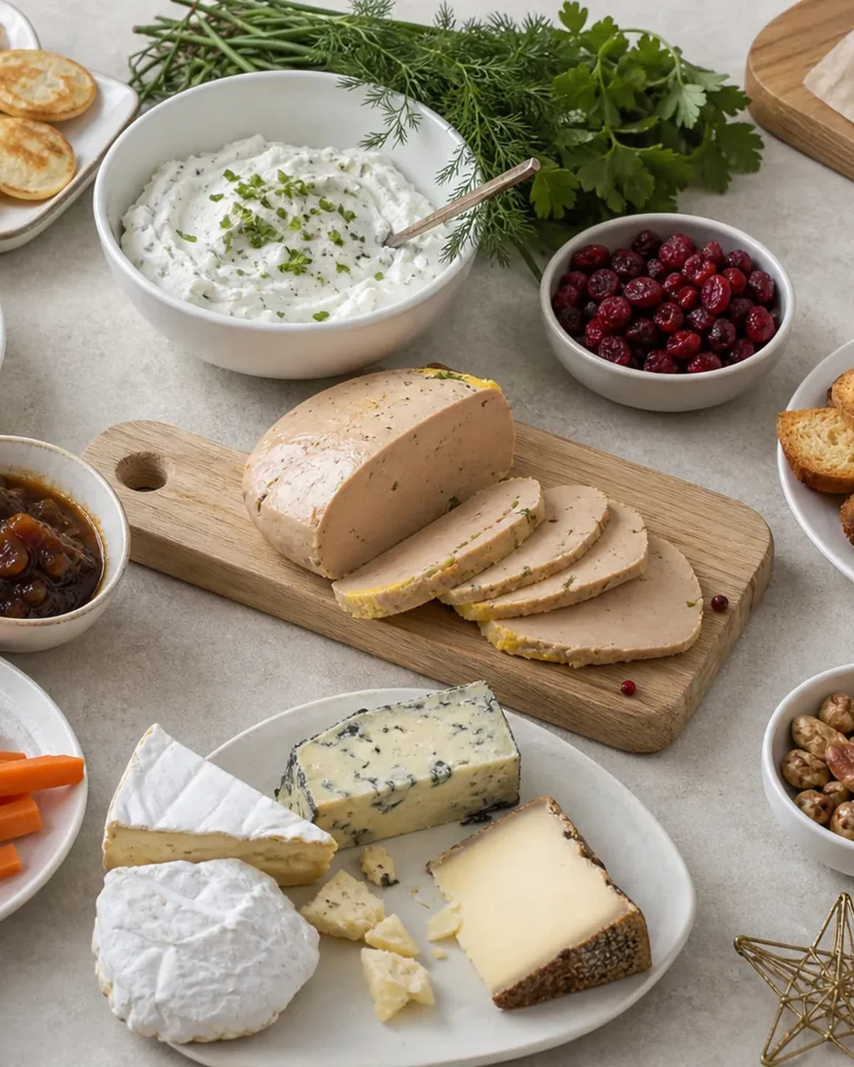 Apéro de Noël facile servi en recette maison, lumière naturelle