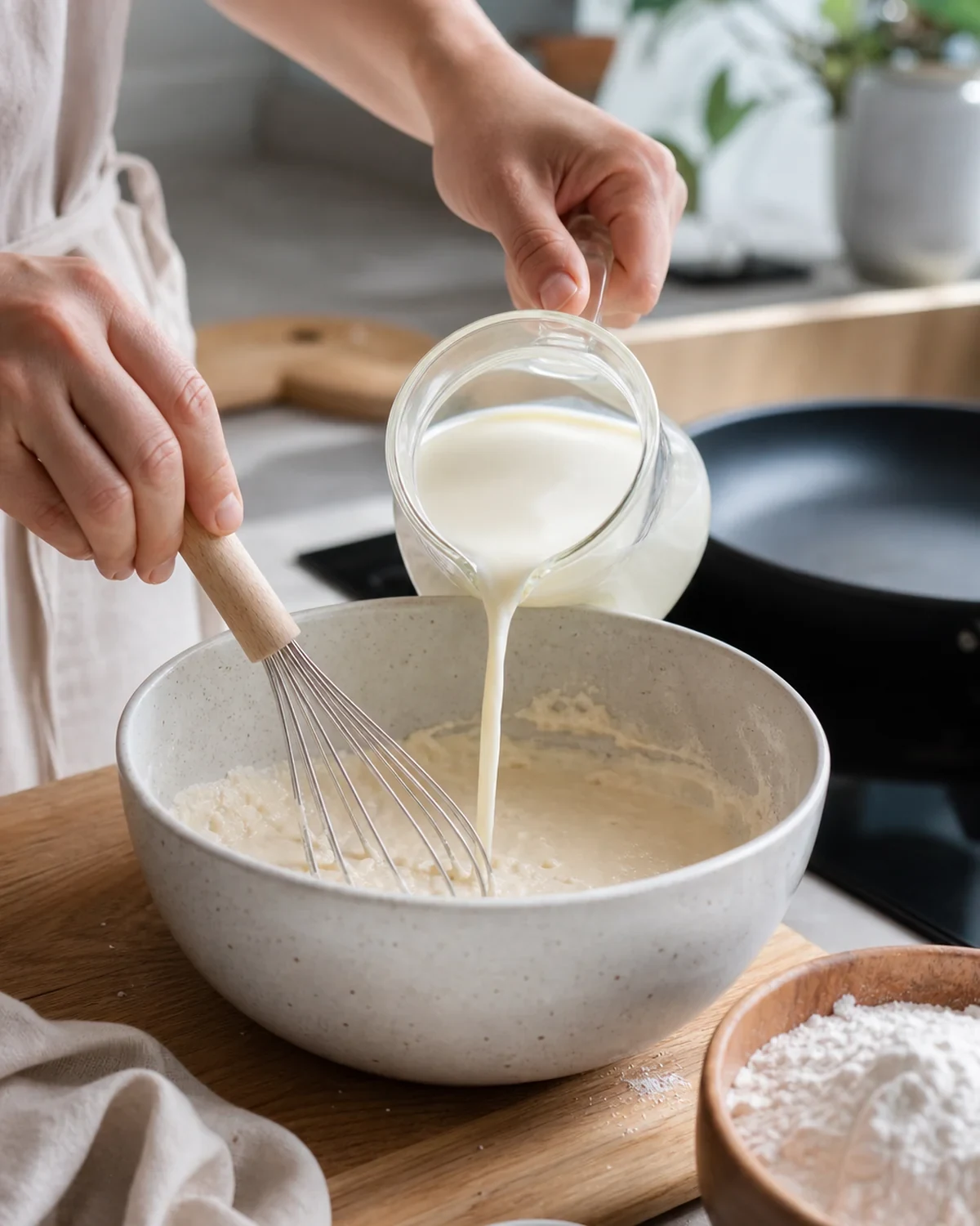 Préparation de Crêpes sans gluten