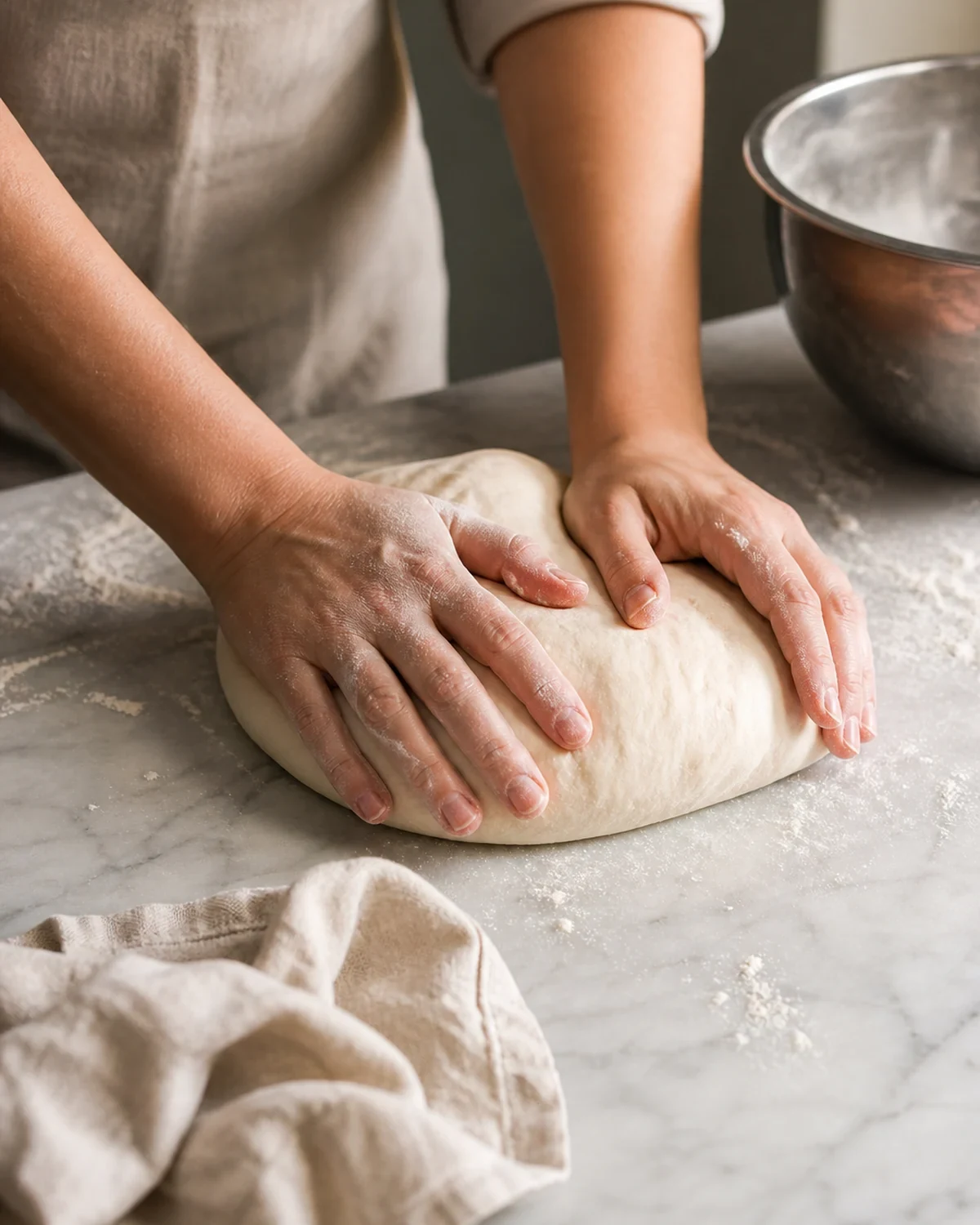 Préparation de Pizza margherita maison